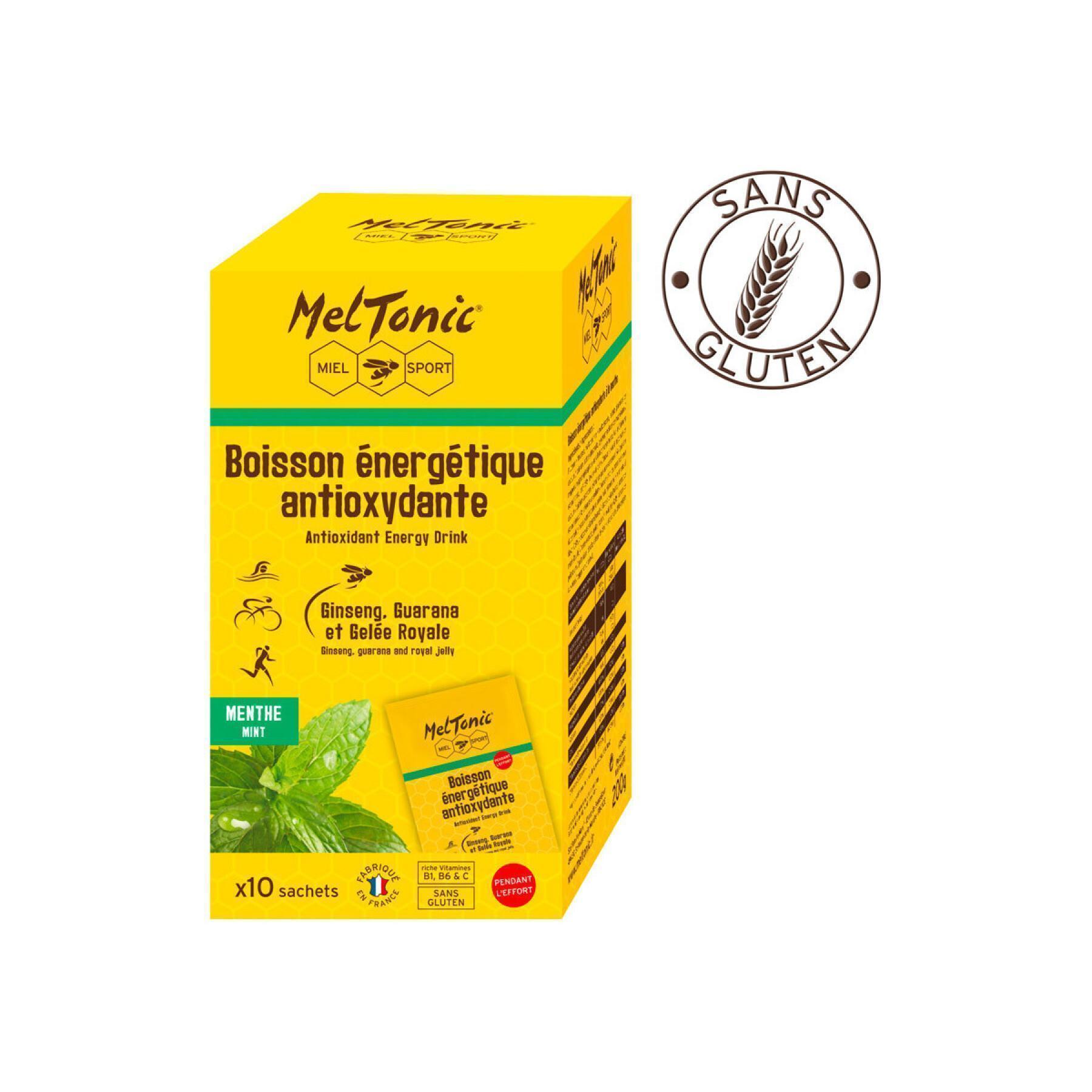 10 packets of antioxidant energy drink Meltonic - Menthe