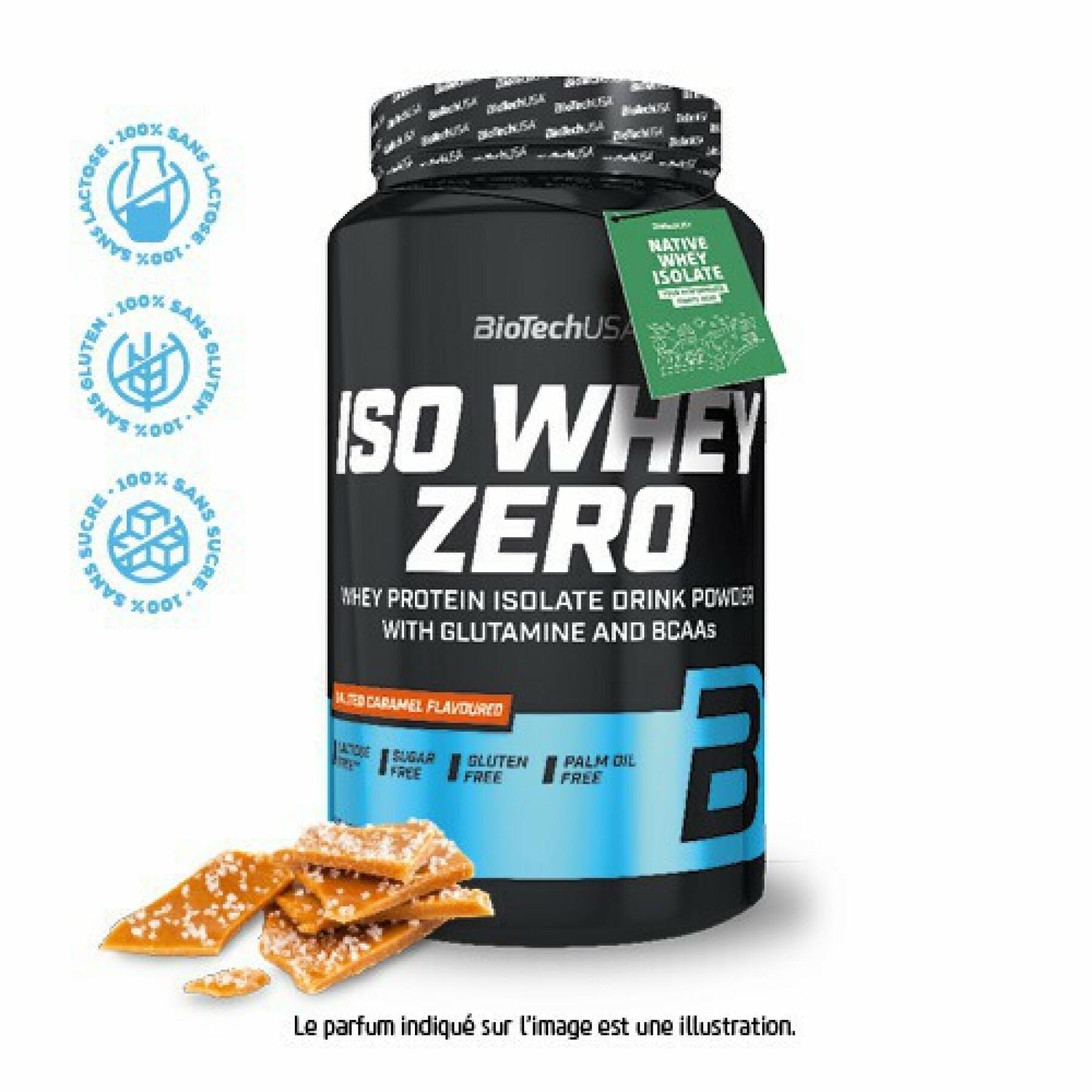 Pack of 6 jars of protein Biotech USA iso whey zero lactose free - Caramel salé 908g