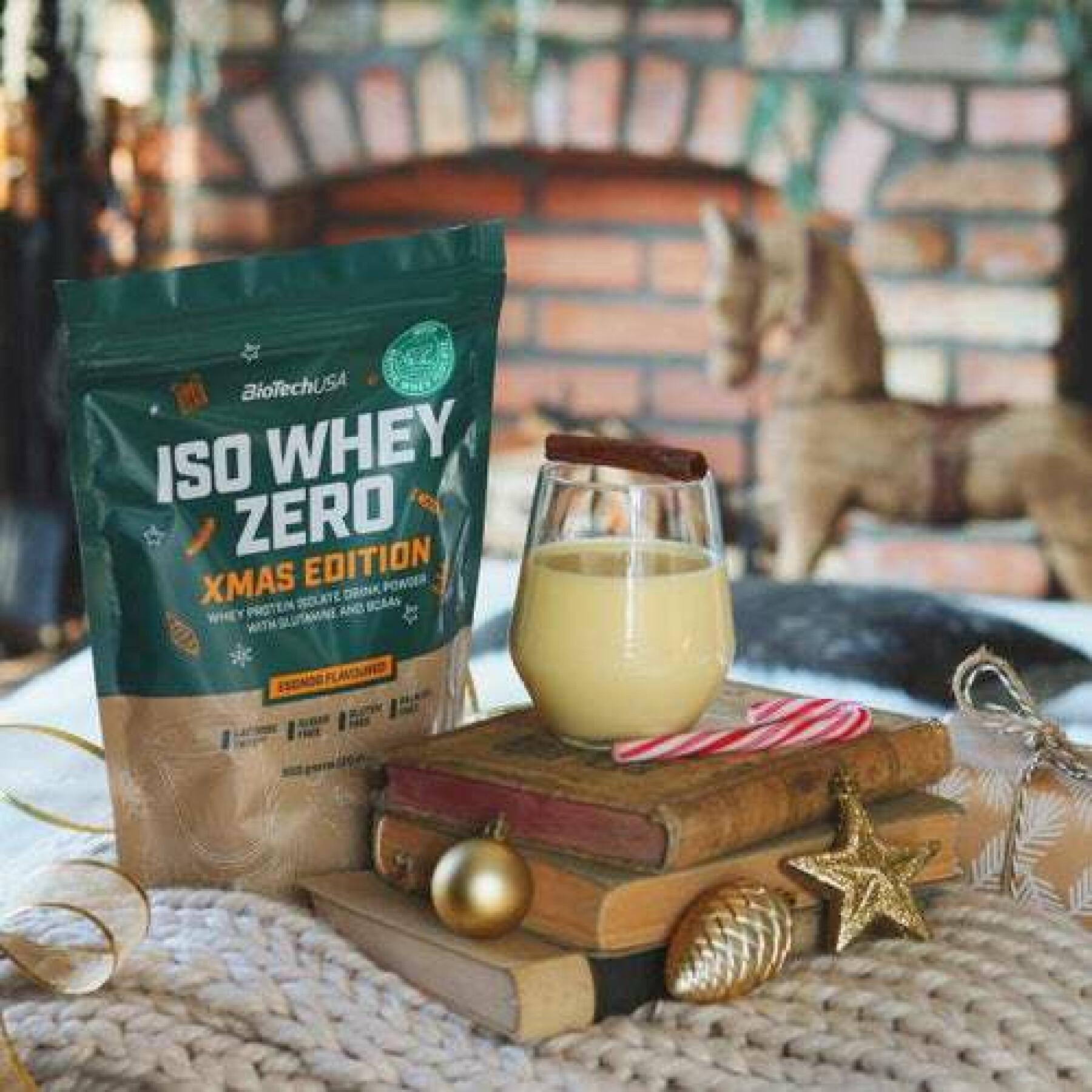 Pack of 10 bags of protein Biotech USA iso whey zero lactose free - Popcorn - 500g