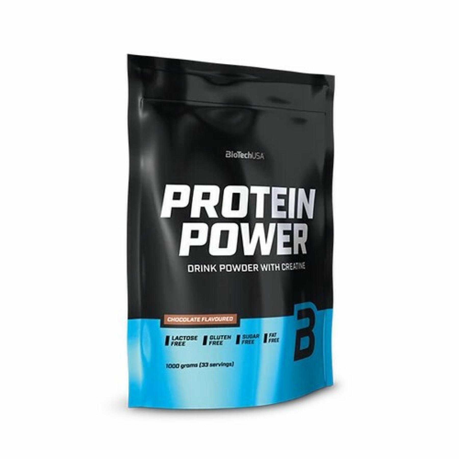 Pack of 10 bags of protein Biotech USA power - Chocolate - 1kg