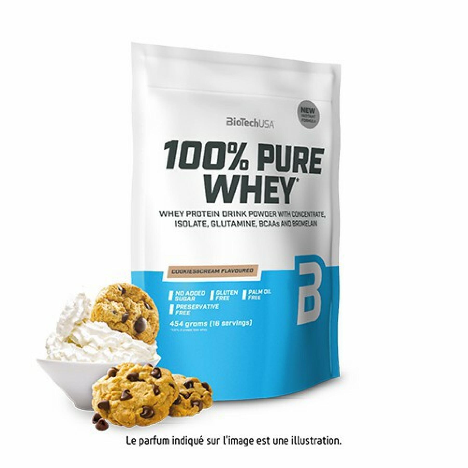 Lot of 10 bags of 100% pure whey Biotech USA - Black Biscuit - 454g