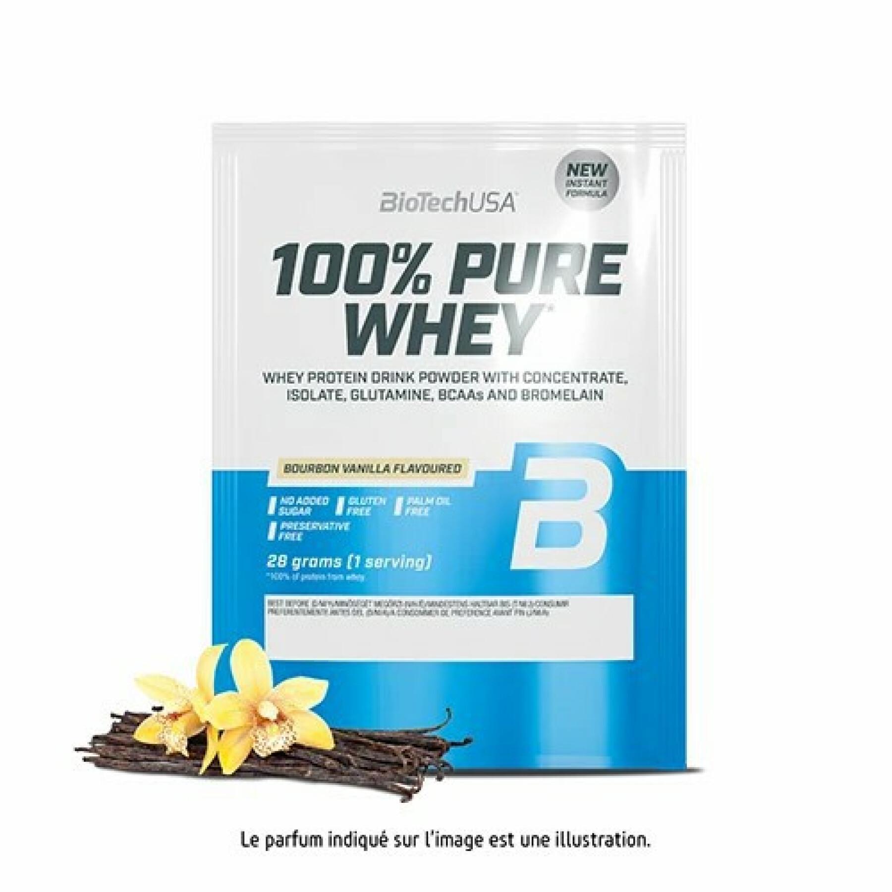 50 packets of 100% pure whey protein Biotech USA - Vanille bourbon - 28g