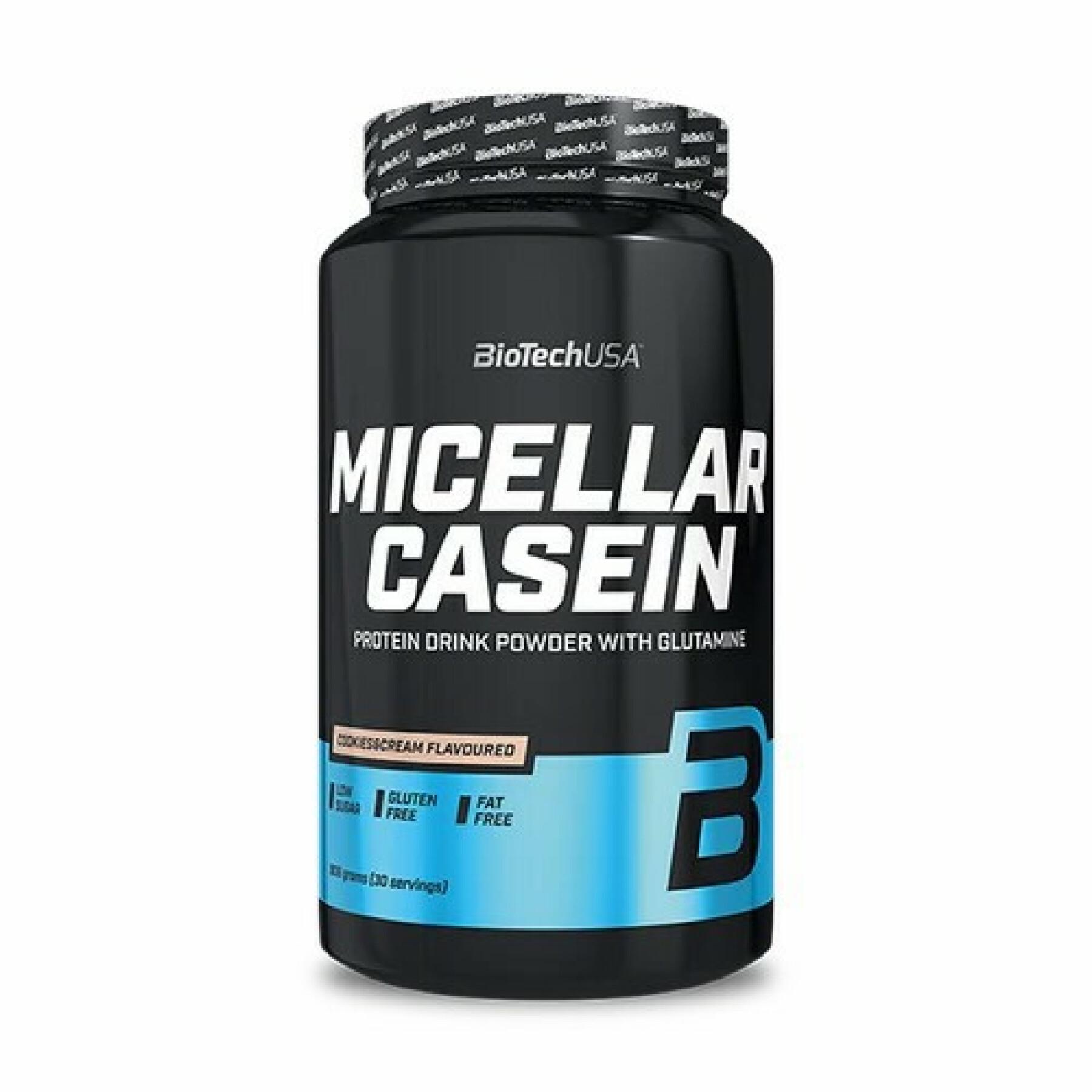 Pack of 6 jars of micellar casein proteins Biotech USA-Cookies & cream 908g