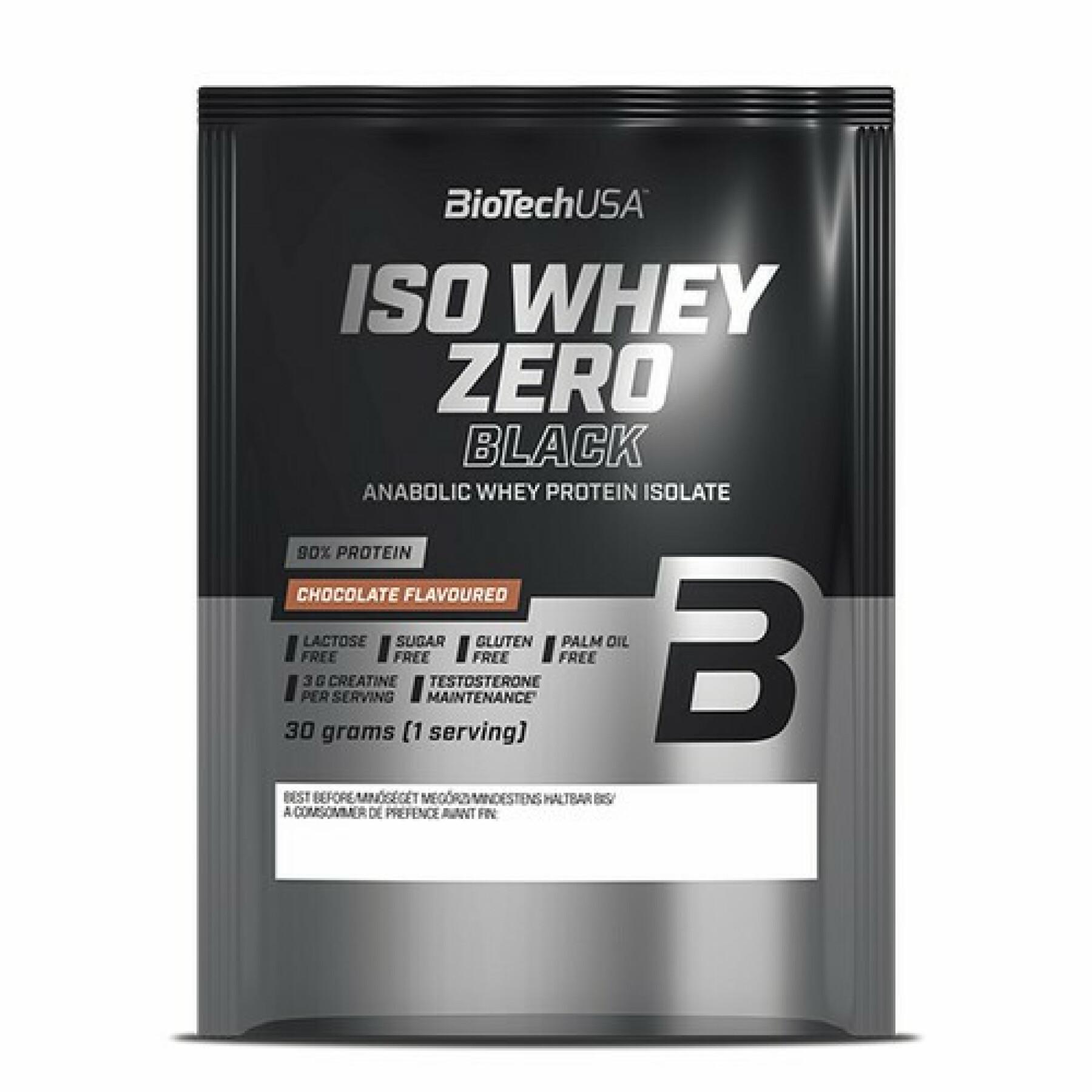 Batch of 50 bags of proteins Biotech USA iso whey zero - Chocolate - 30g
