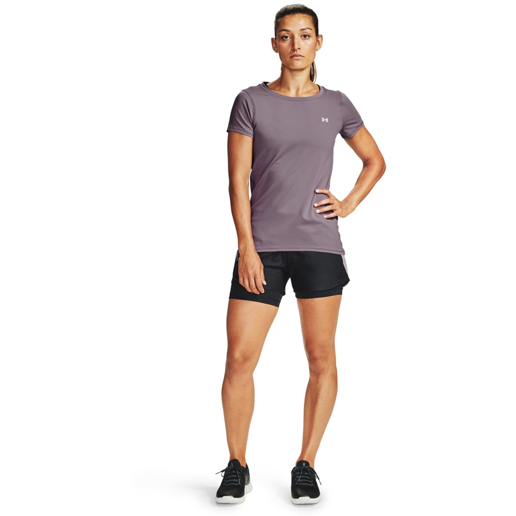 Under Armour Qualifier hexdelta Femme Femmes Fitness Training T-shirt violet