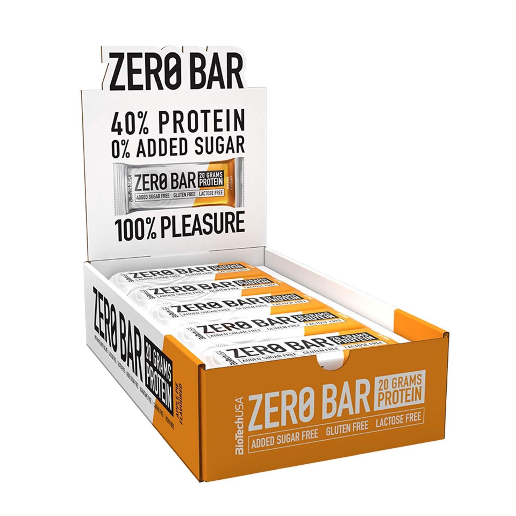 Pack of 20 cartons of snacks Biotech USA zero bar - Tarte aux pommes à la ca