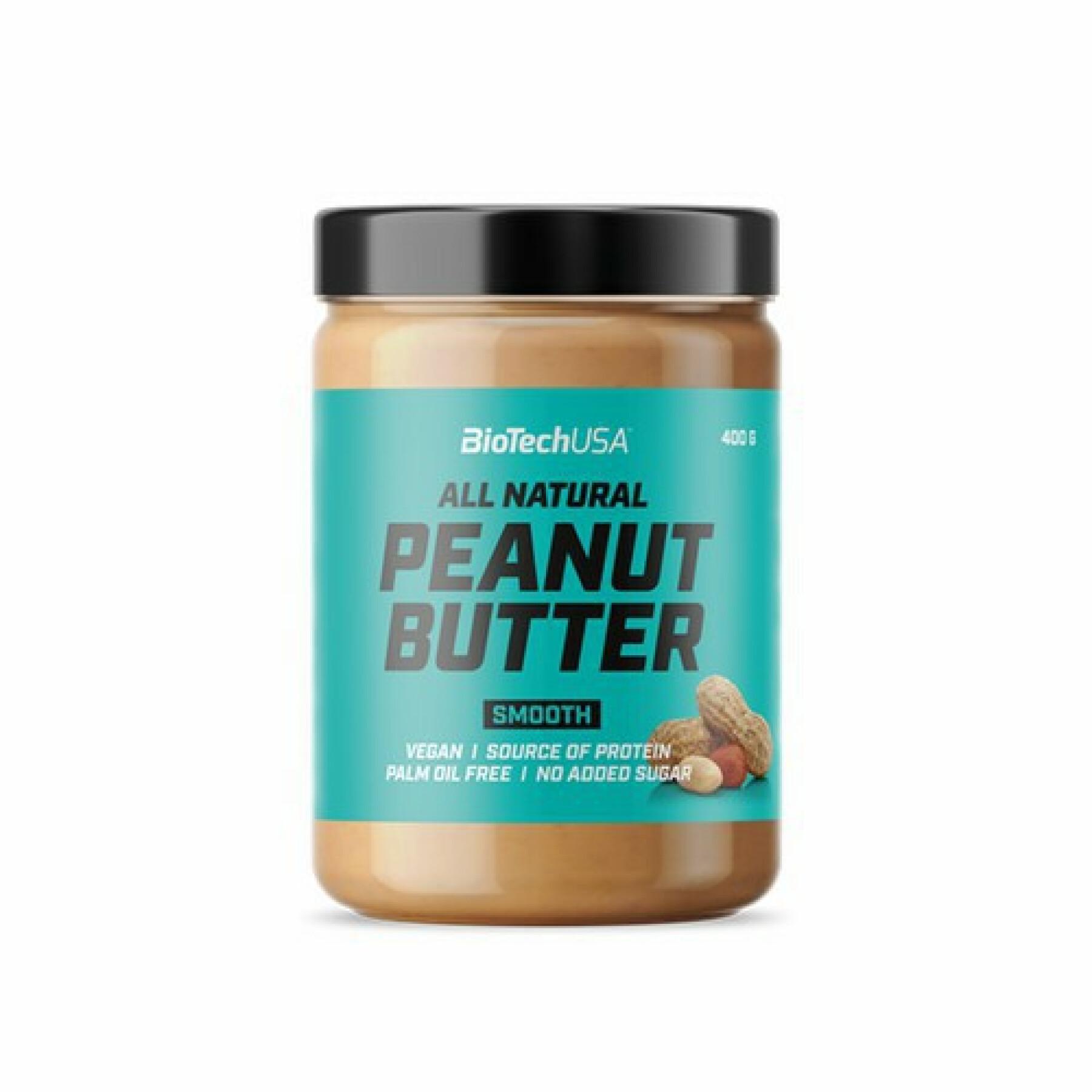 Lot of 15 buckets of peanut butter snacks Biotech USA - Crémeux - 400g