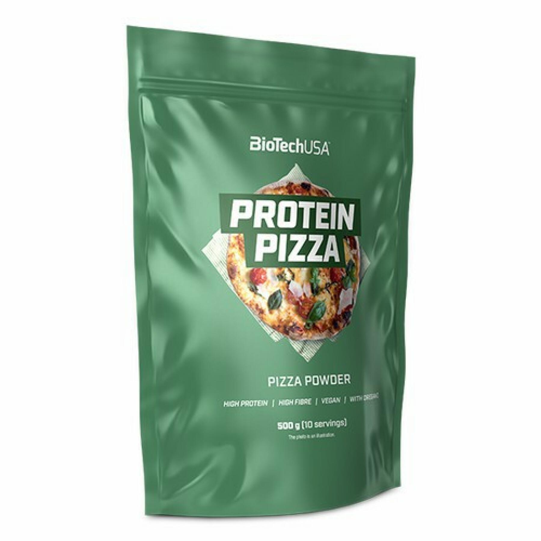 Pack of 10 bags of protein pizza snacks Biotech USA - Traditionnelle - 500g