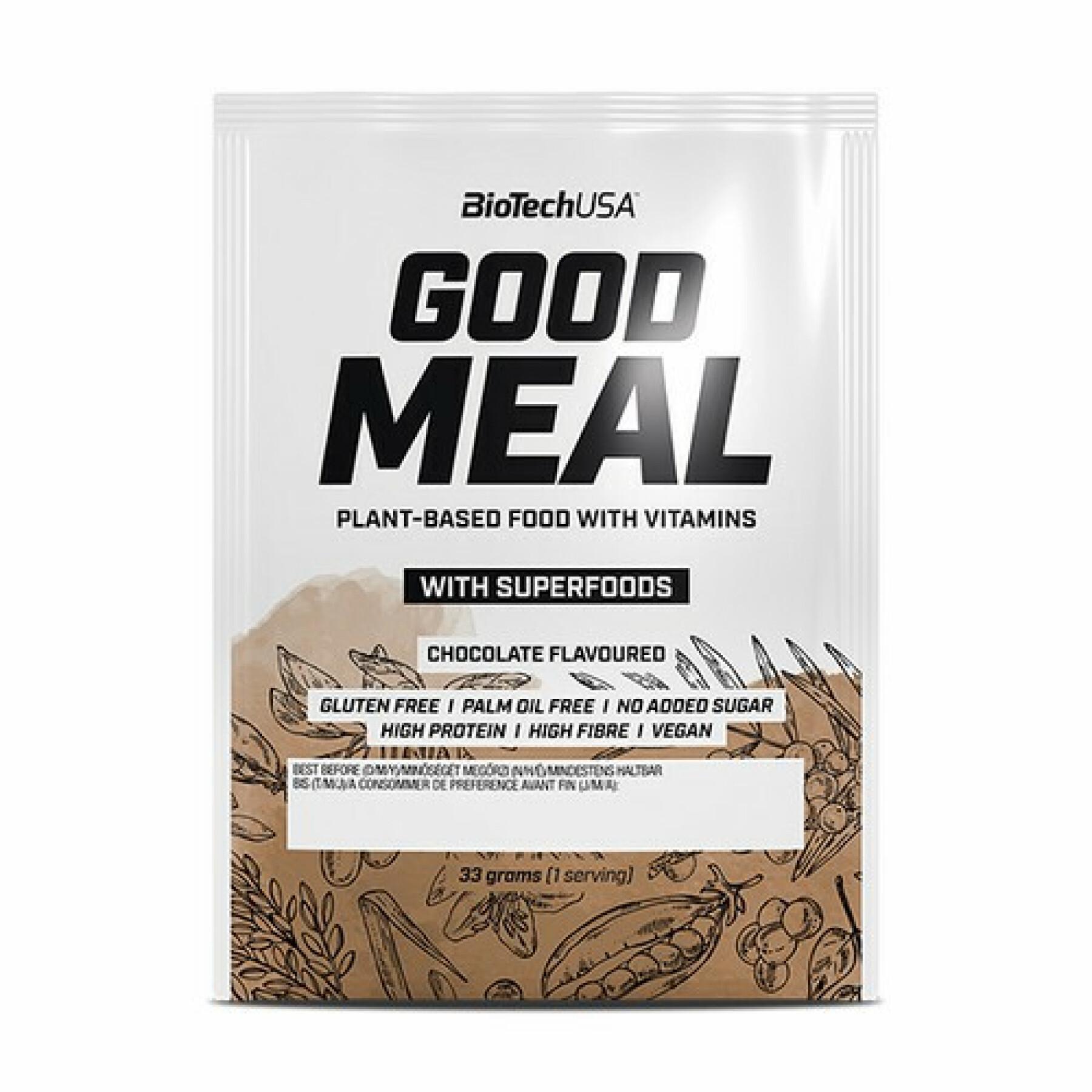 Pack of 10 snack bags Biotech USAgood Meal - Chocolate - 1kg