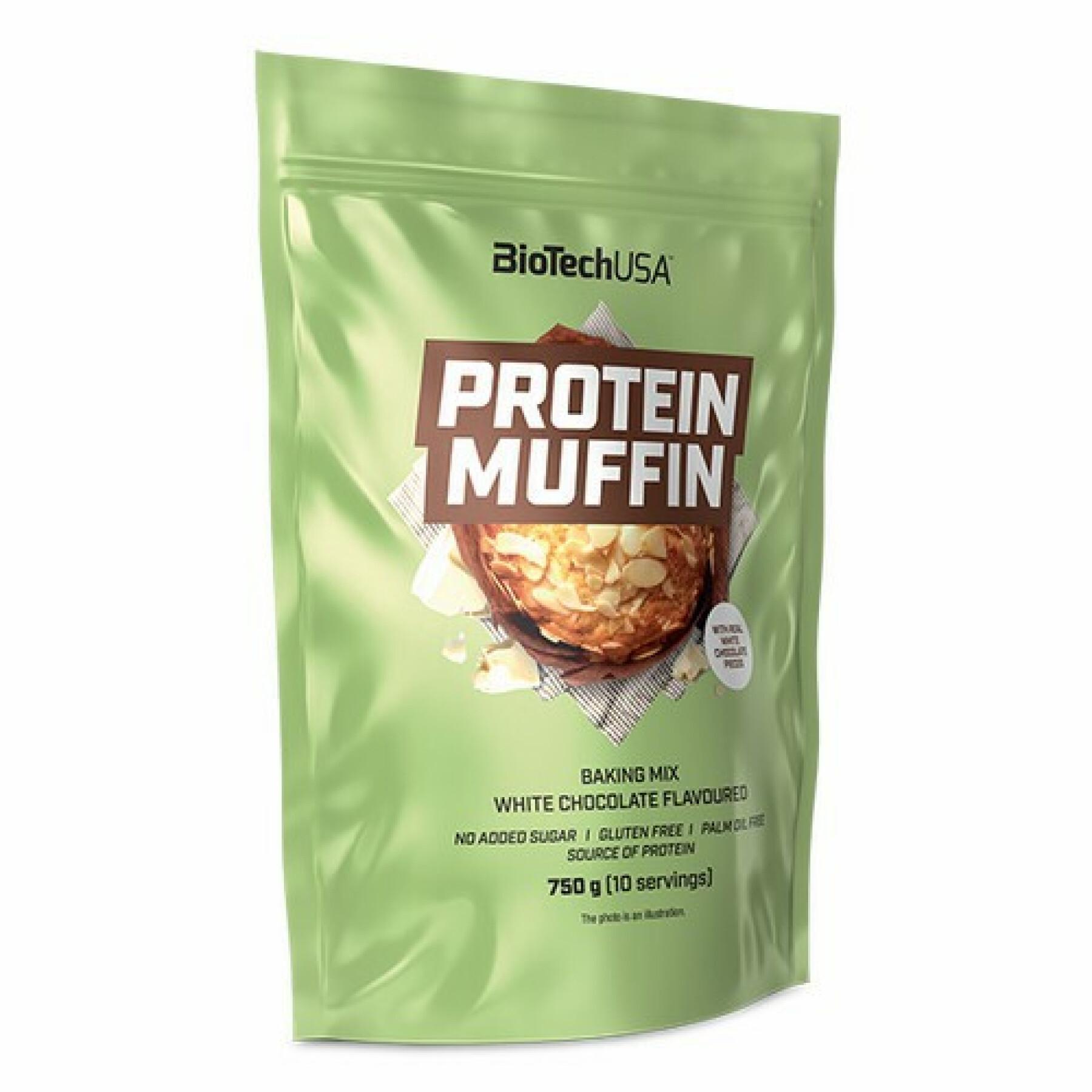 Pack of 10 bags of protein snacks Biotech USA muffin - Chocolat blanc - 750g