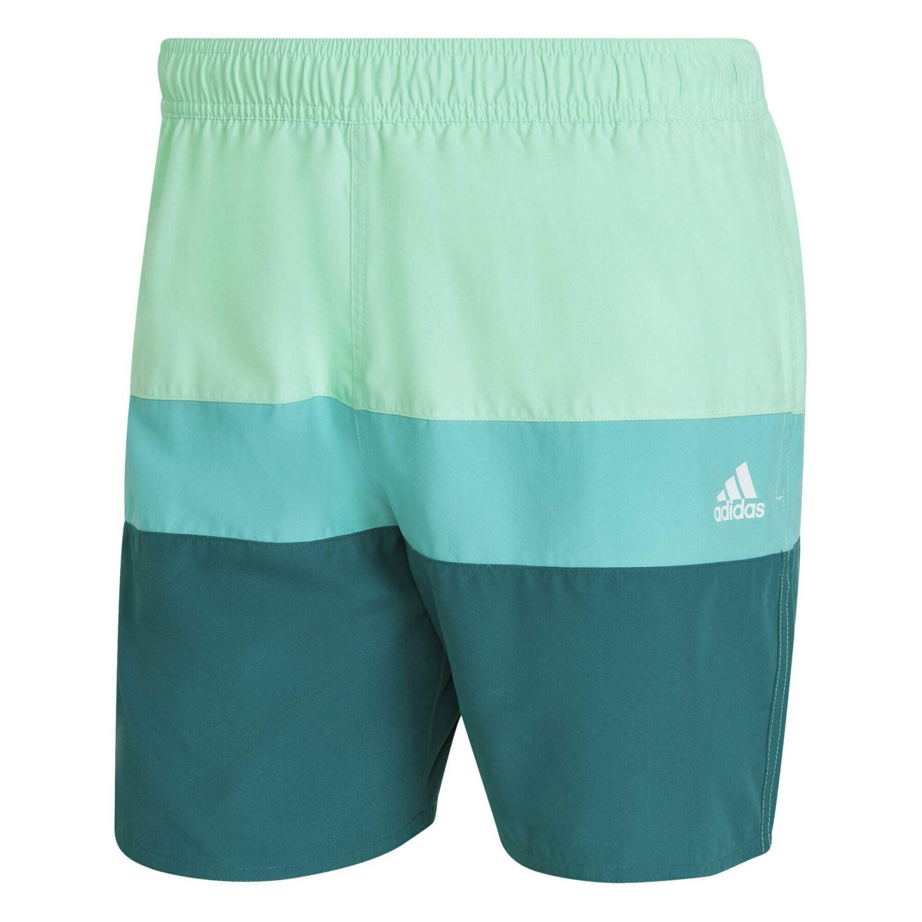 Short swim shorts with color blocks adidas