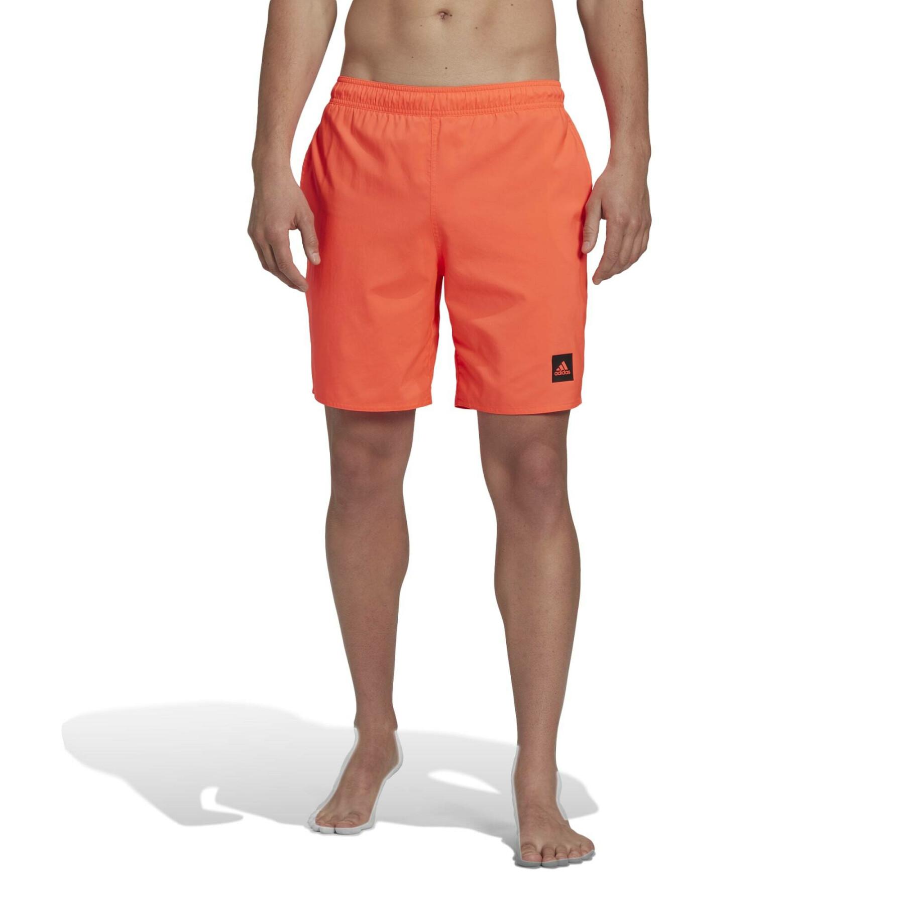 Classic length plain swim shorts adidas