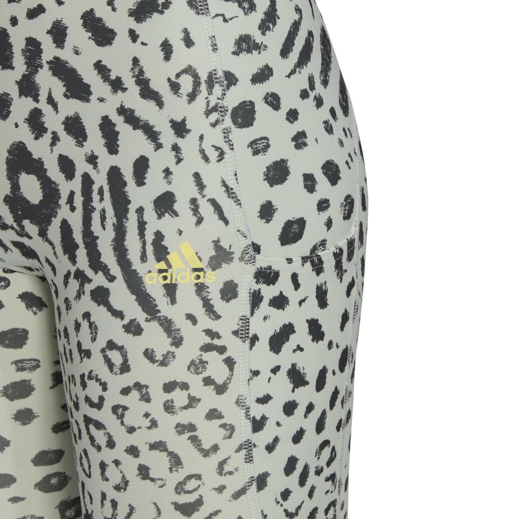 Leopard Legging 7/8 woman adidas FastImpact