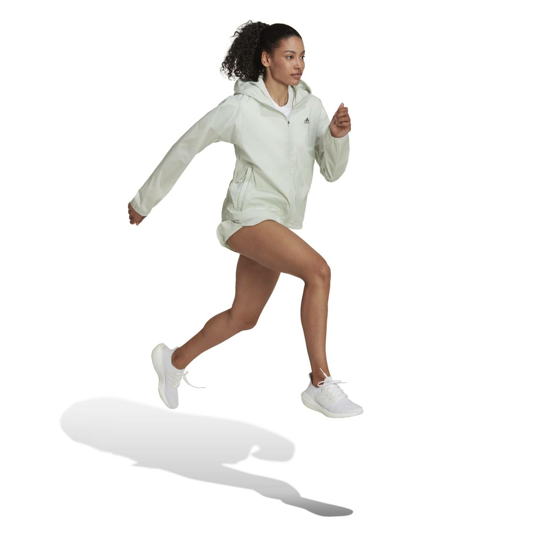 Waterproof zipped jacket for women adidas Run Fast