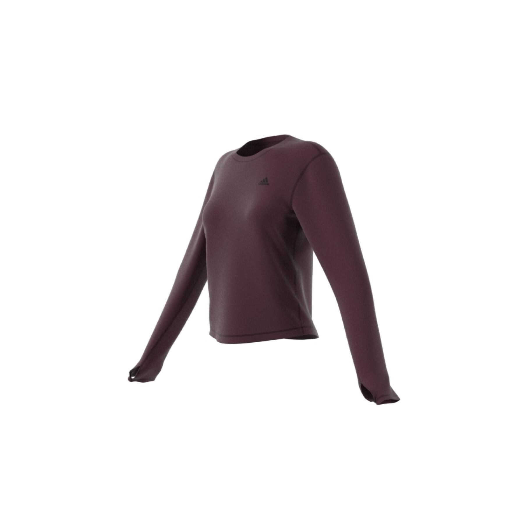 Women's long sleeve jersey adidas Run icons made with nature