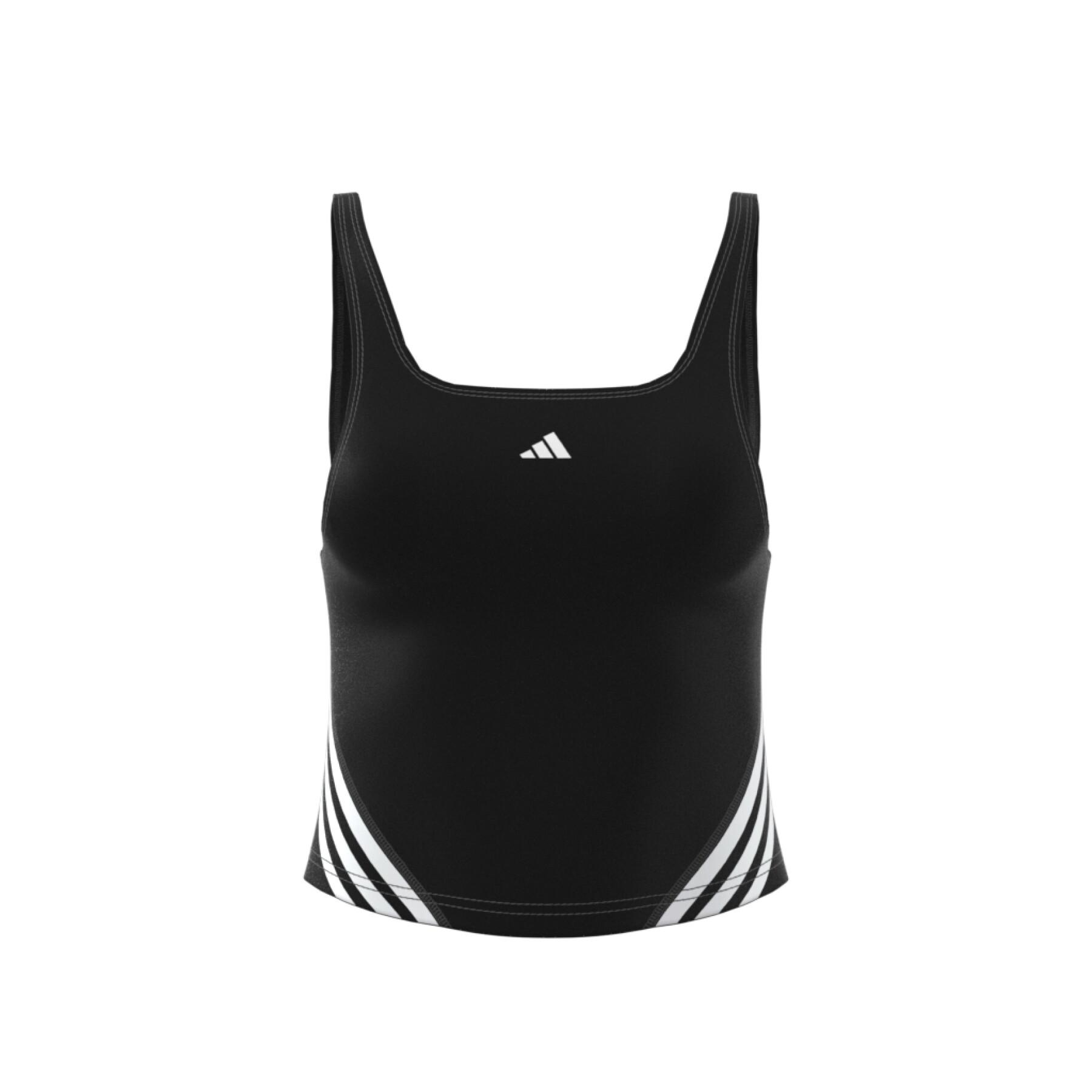 Tank top with cut-outs for women adidas 3-Stripes Train Icons