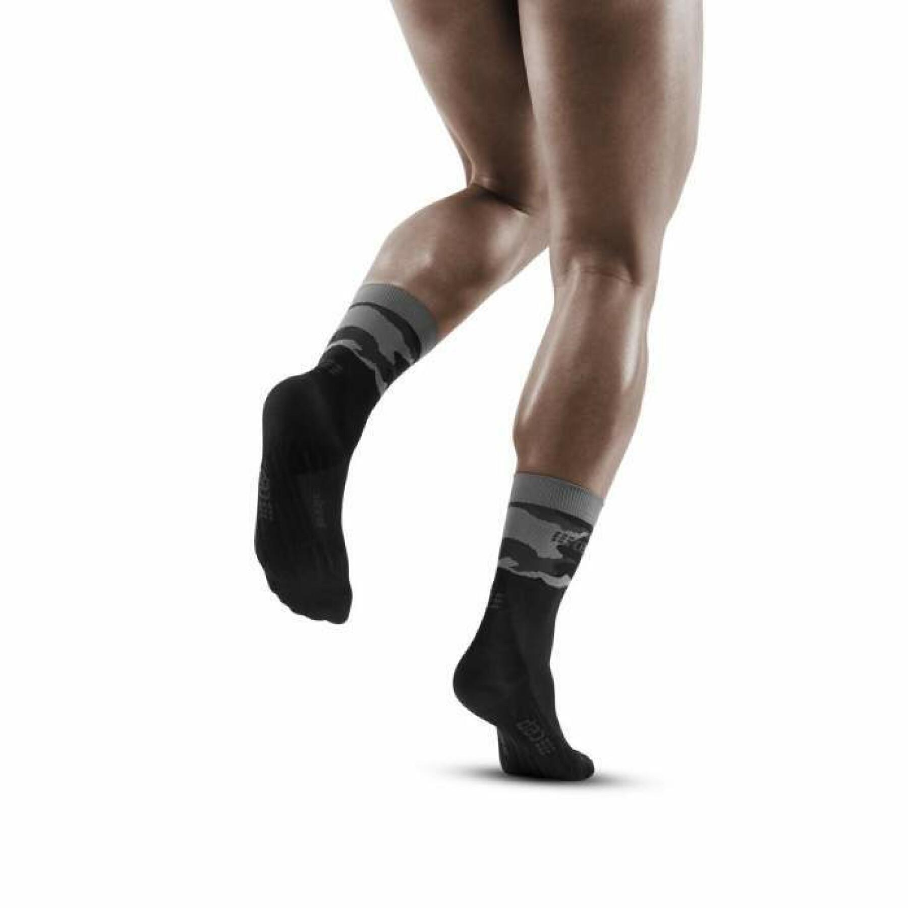 Mid-calf compression socks CEP Compression Camocloud