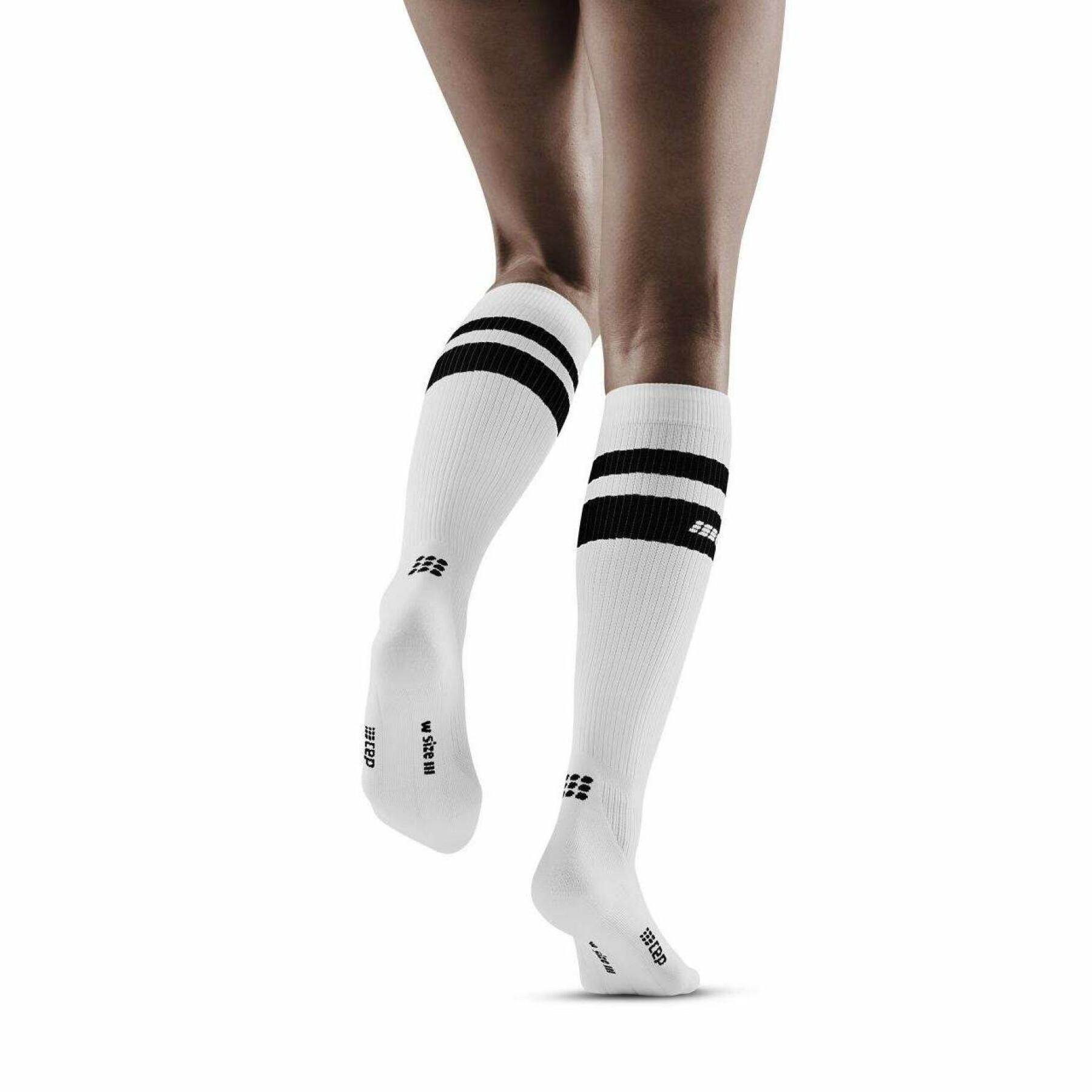 Women's high compression socks CEP Compression Classic 80's