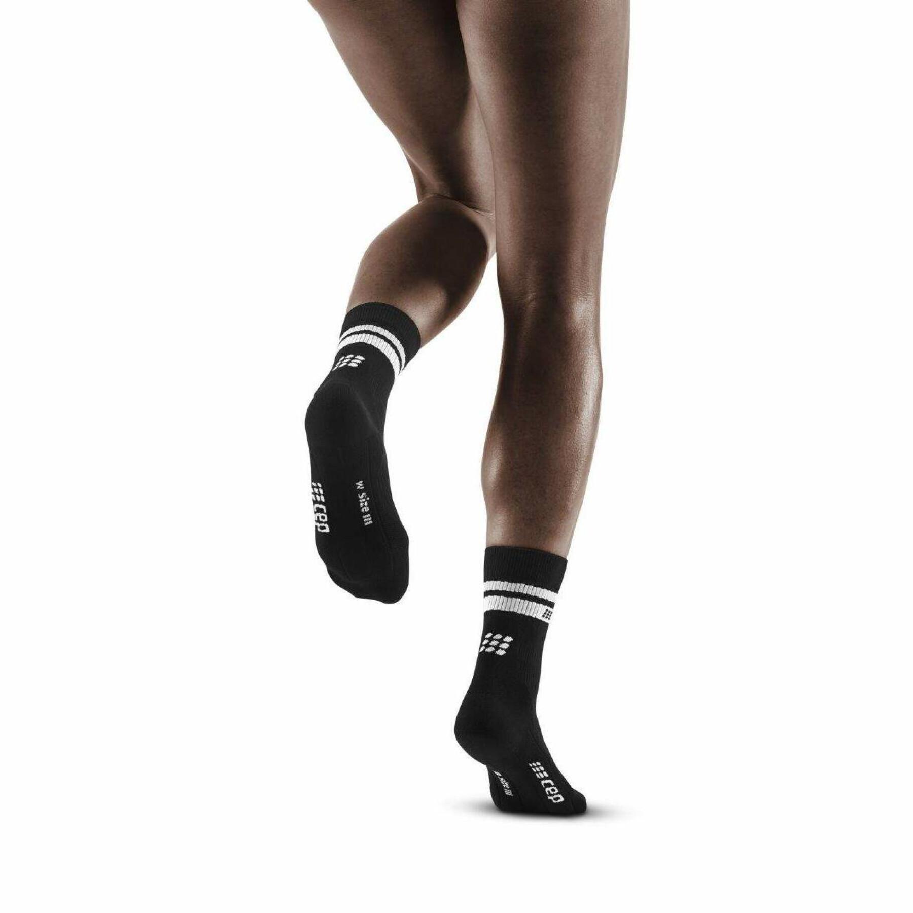 Women's mid-calf compression socks CEP Compression Classic 80's