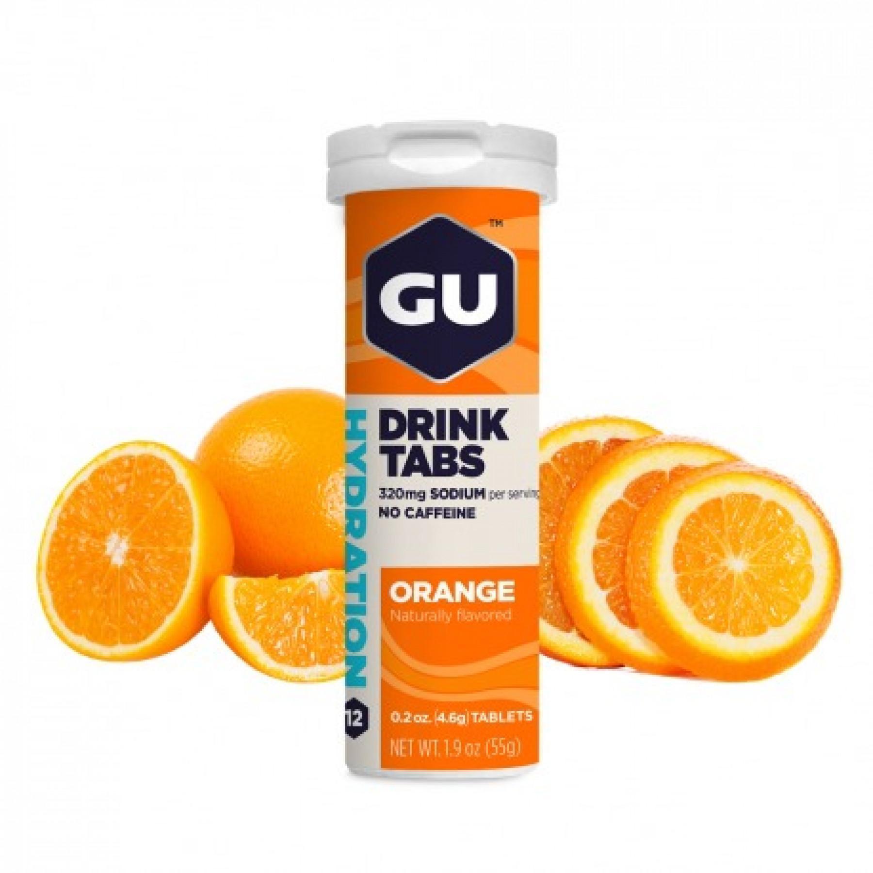 Tube of 12 hydration tablets Gu Energy orange (x8)