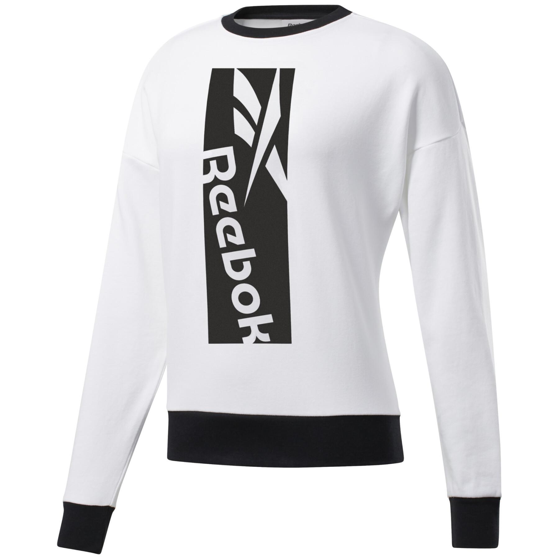 Reebok Workout Ready Big Logo Cover-Up Sweatshirt Damen NEU Pullover 
