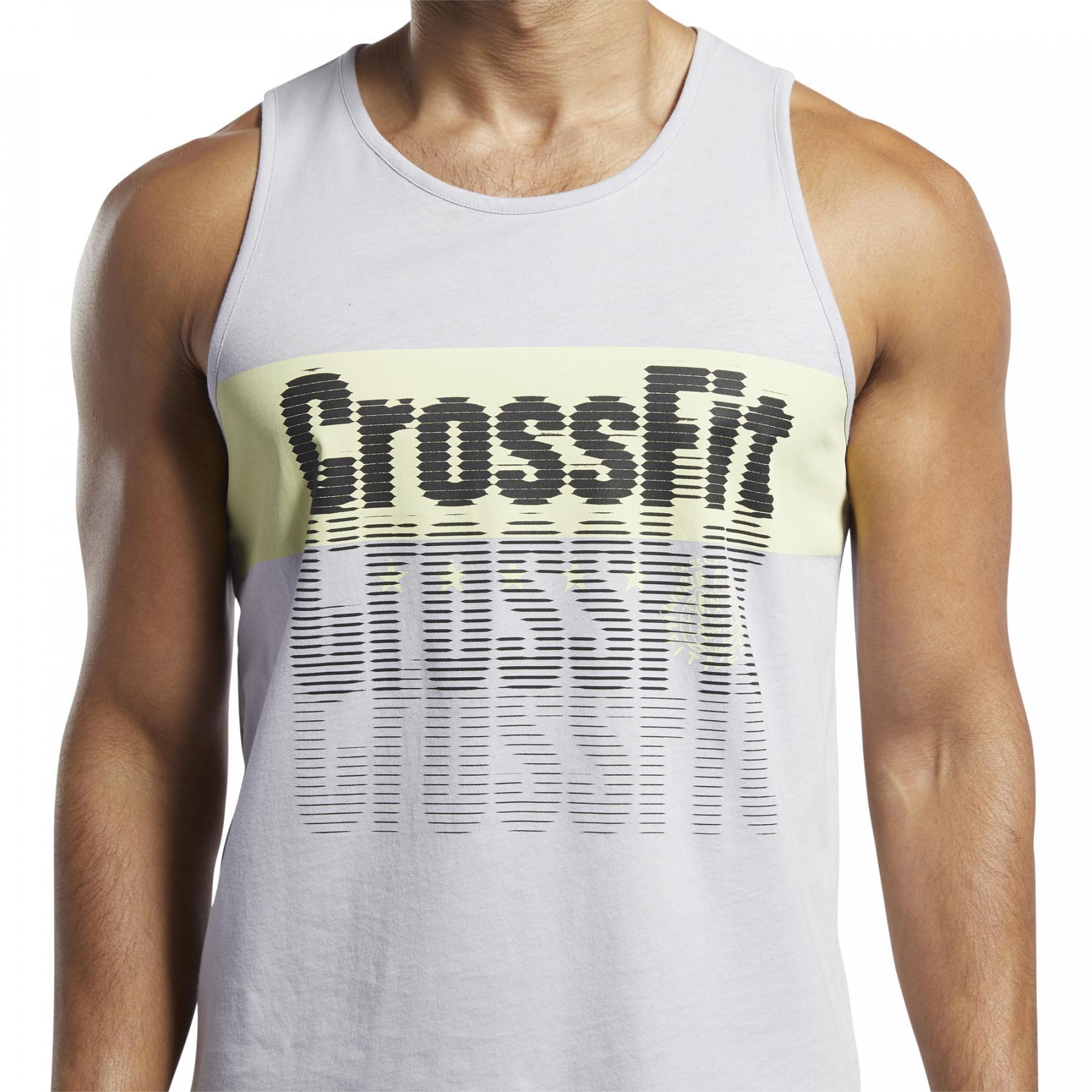 Grey Reebok Crossfit Repeat Graphic Mens Training Vest 