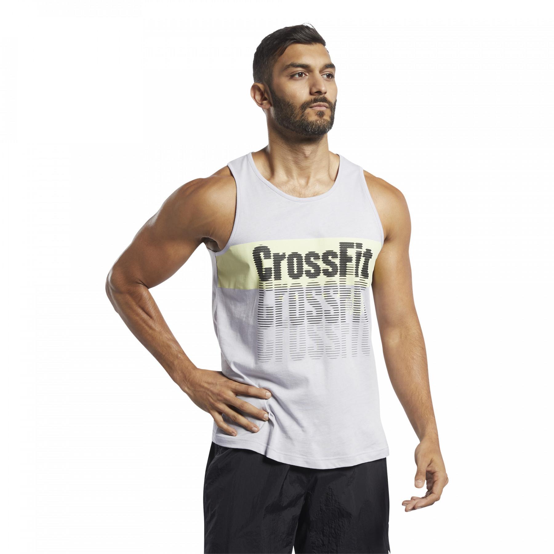 Reebok Crossfit Repeat Graphic Mens Training Vest Grey 