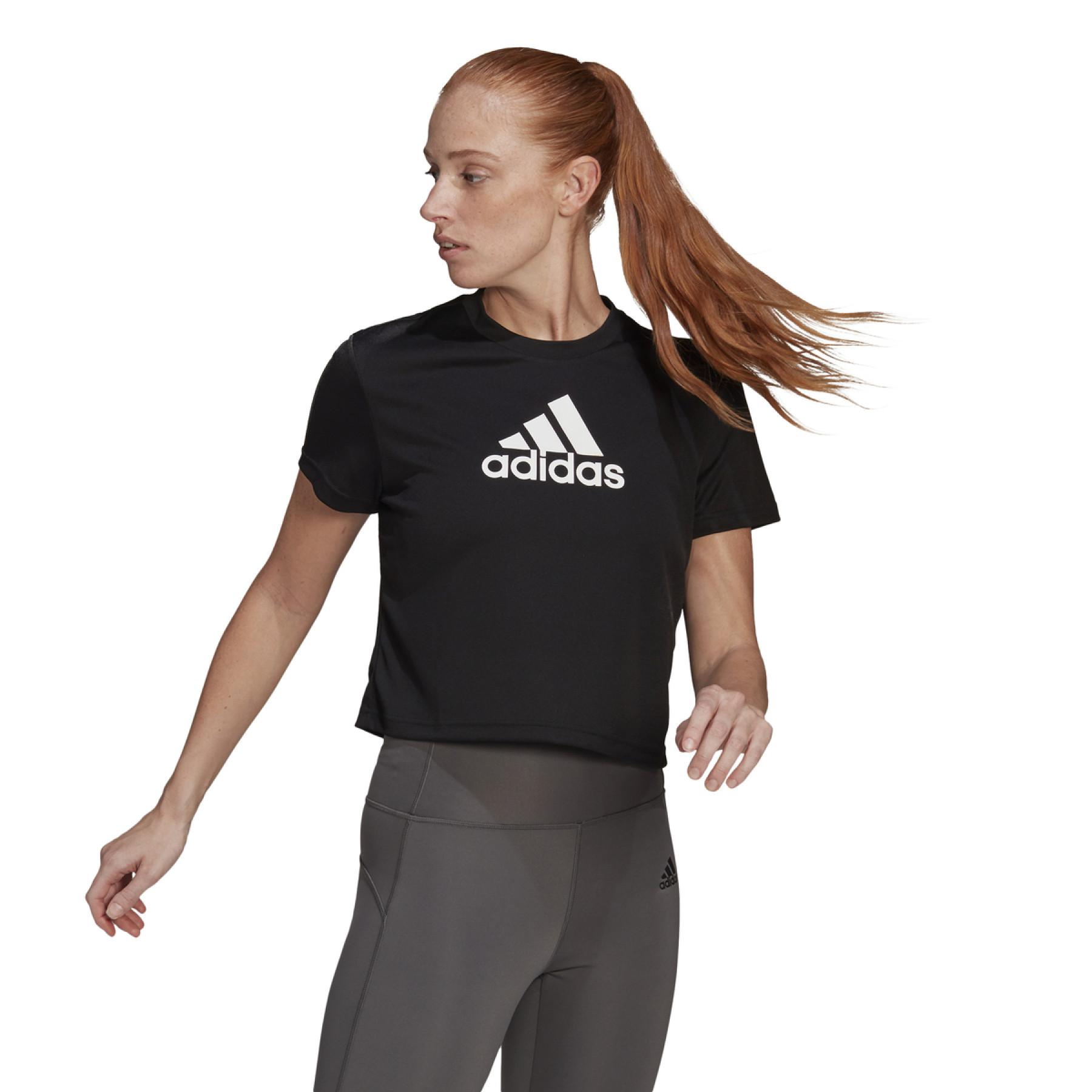 Women's short T-shirt adidas Aeroready Designed 2 Move Logo Sport