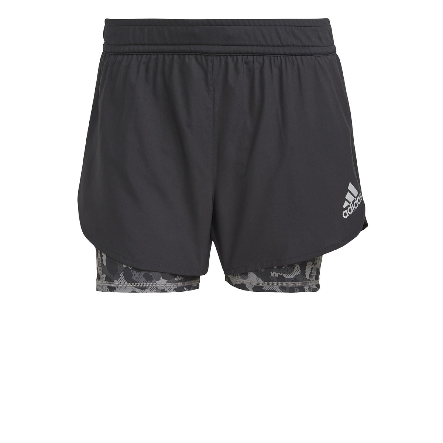 Women's shorts adidas Fast Two-in-One Primeblue Graphic
