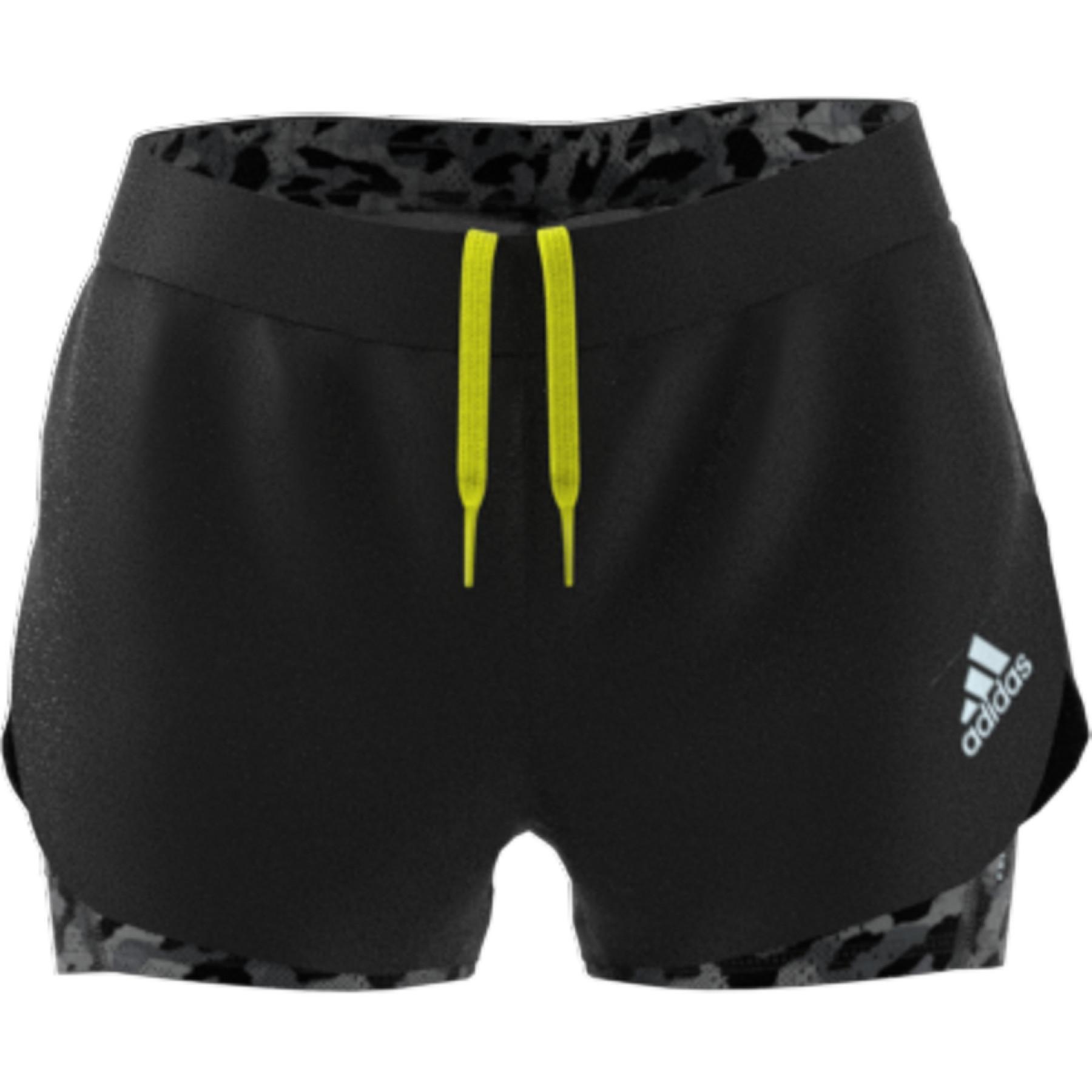 Women's shorts adidas Fast Two-in-One Primeblue Graphic