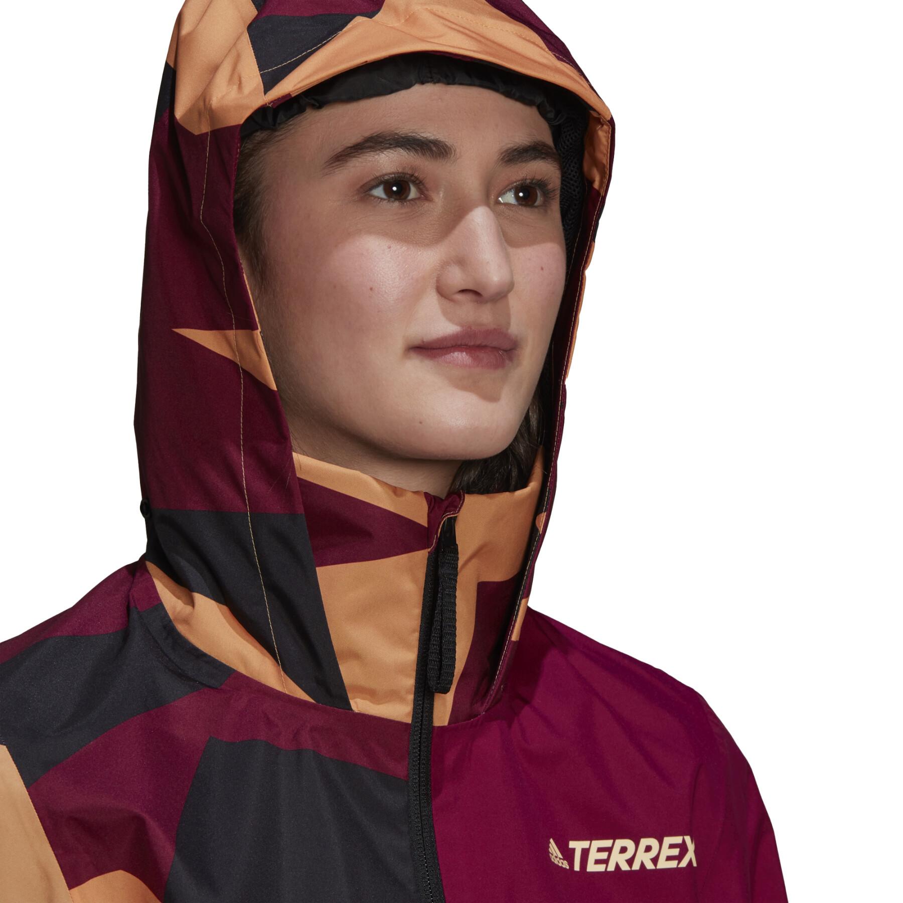 Women's rain jacket adidas Terrex Primegreen Allover