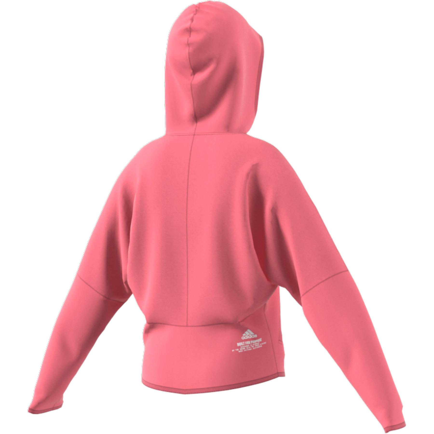 Children's hooded sweatshirt with zip adidas Z.N.E. Loose