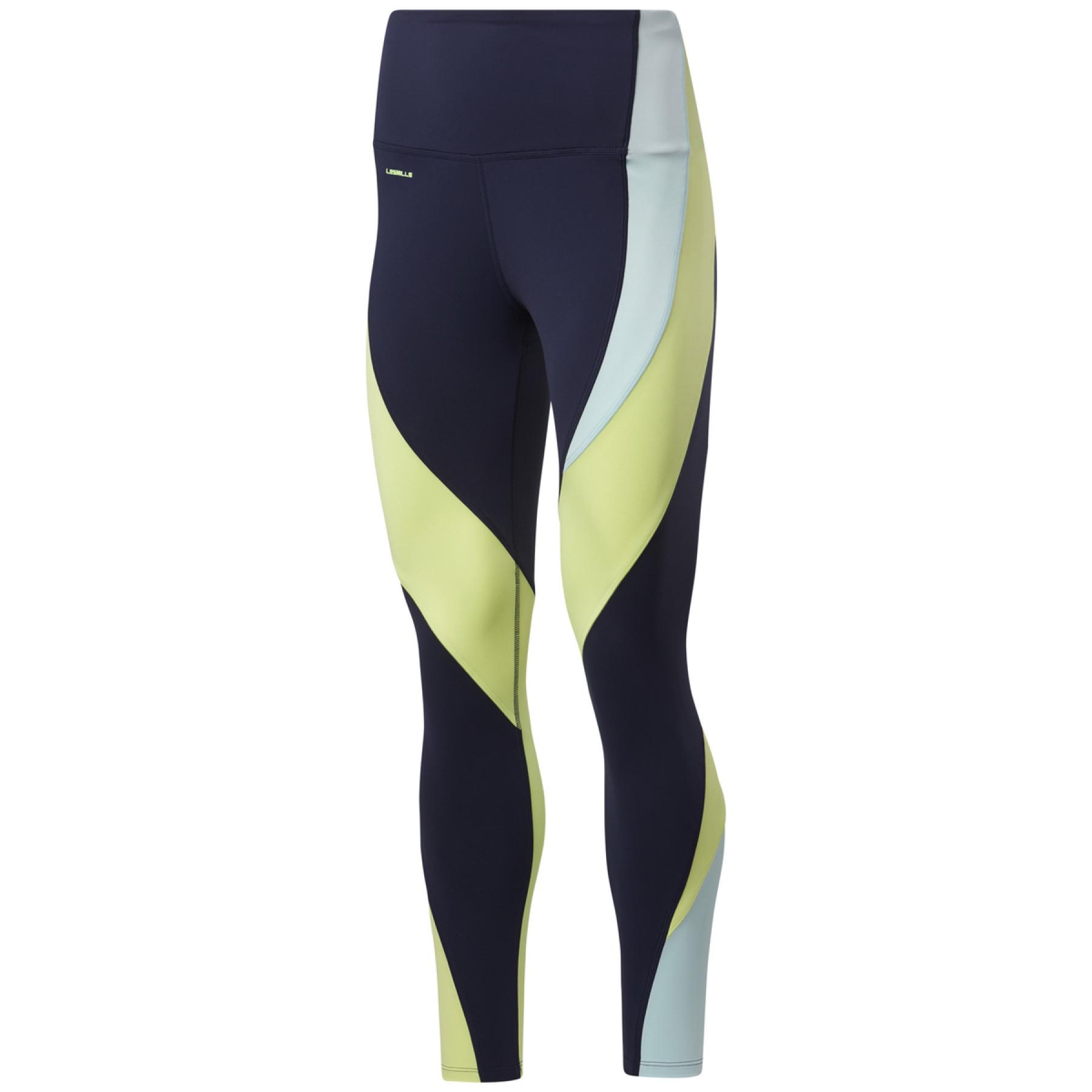 Women's high-waisted leggings Reebok Les Mills® Colorblock Lux