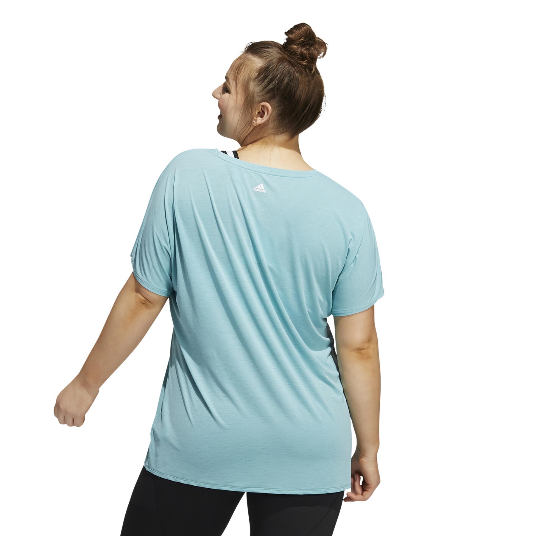 T-shirt large size woman adidas 3-Stripes Training