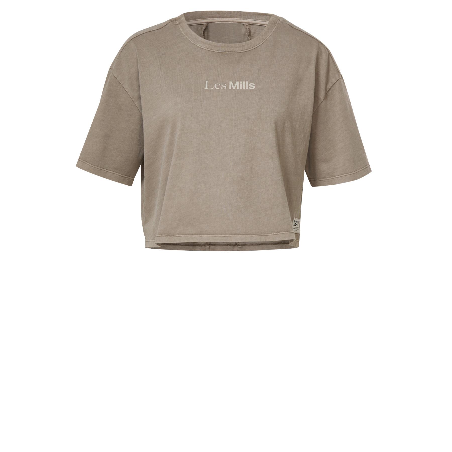 Women's T-shirt Reebok crop teinte naturelle Les Mills®
