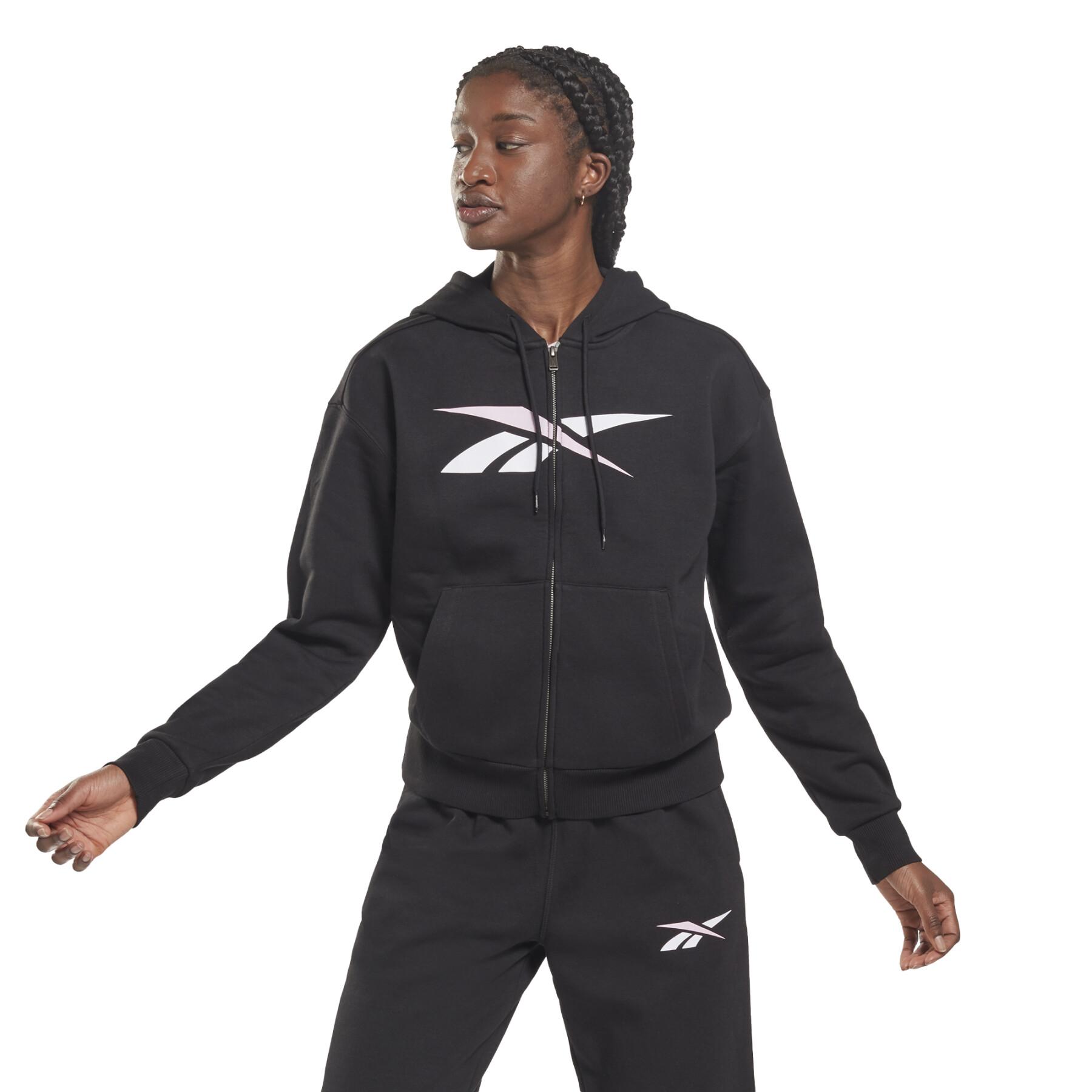 Women's zip-up hoodie Reebok Training Essentials Vector