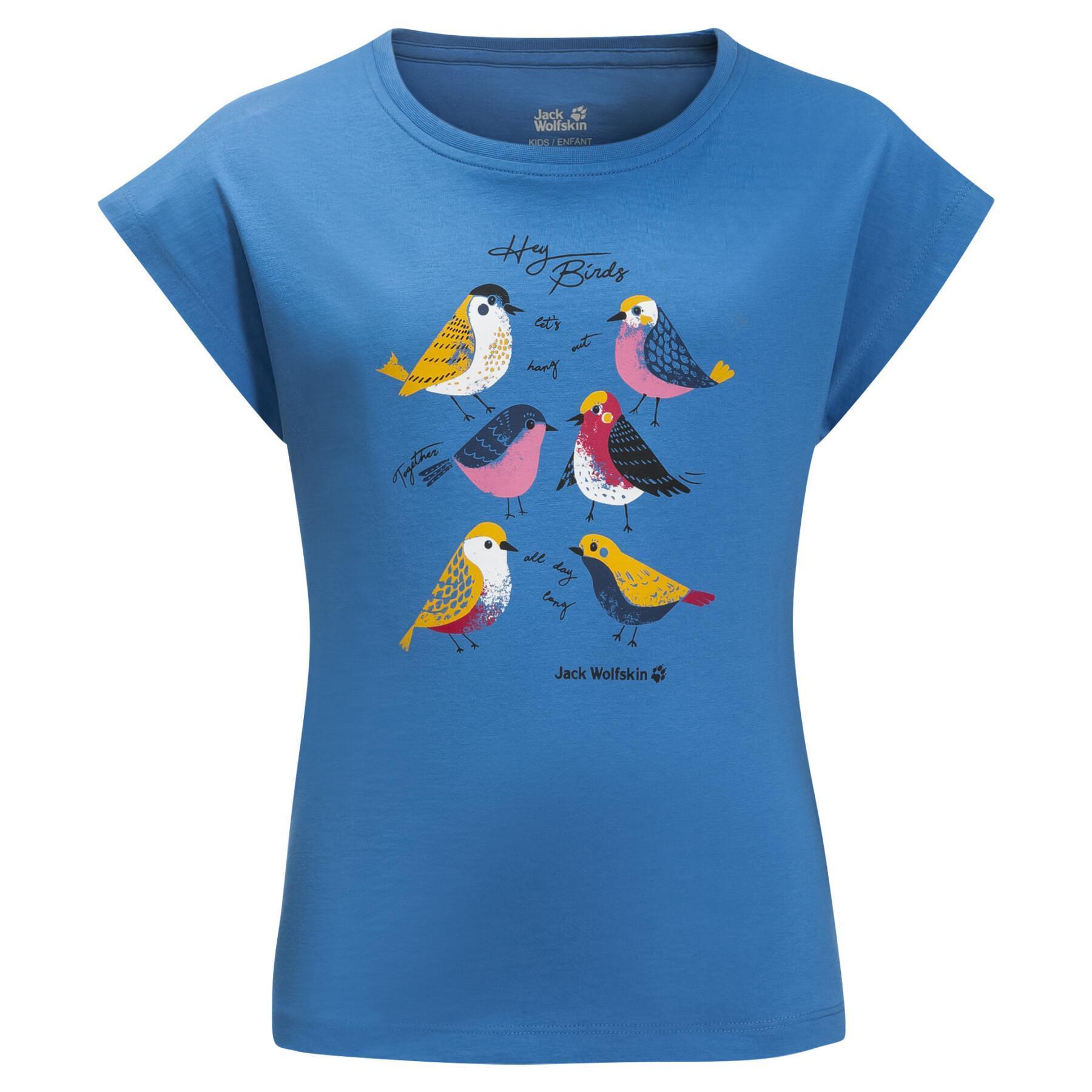 Girl's T-shirt Jack Wolfskin Tweeting Birds