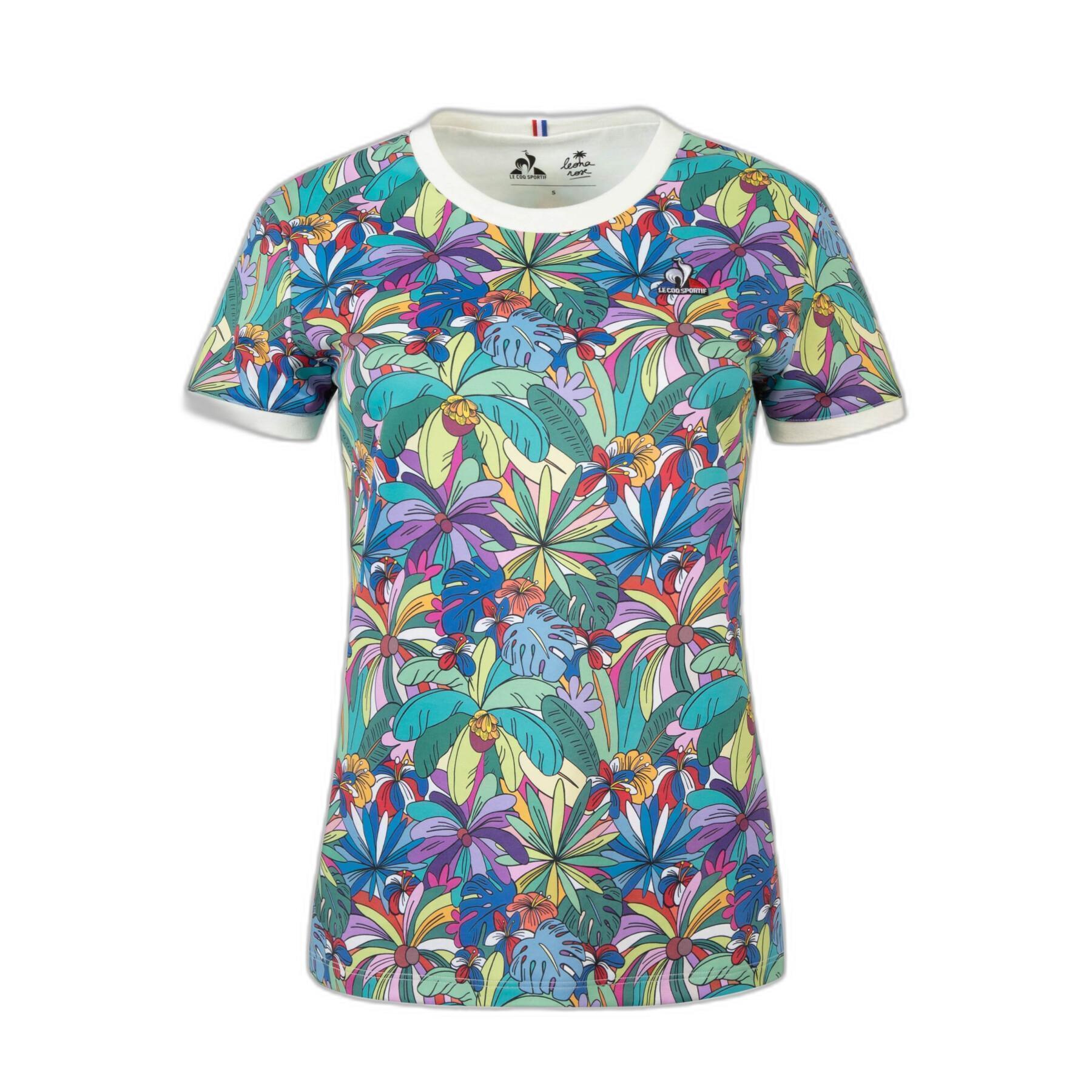 Women's short sleeve T-shirt Le Coq Sportif Leona Rose N°1