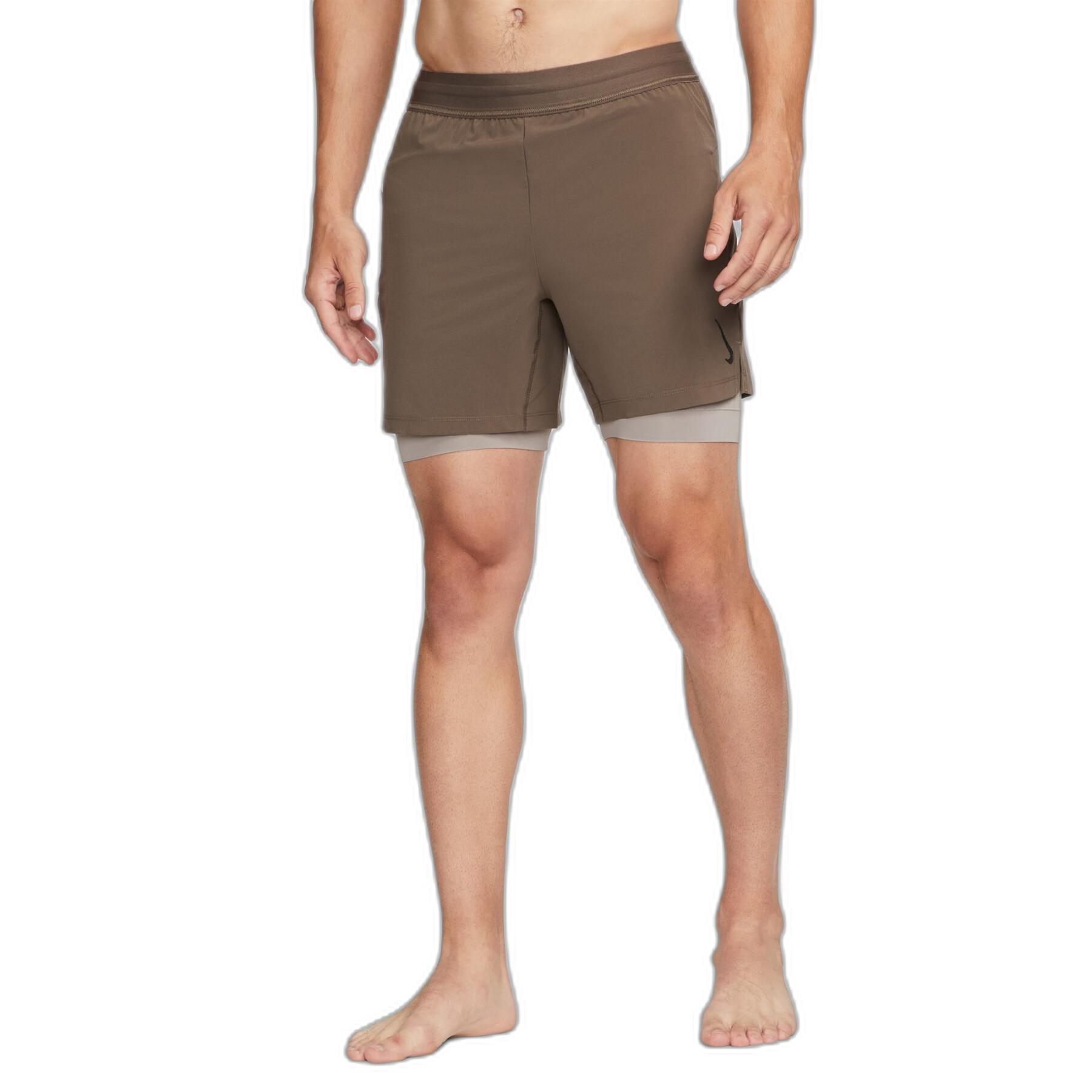 2 in 1 shorts Nike Yoga - Shorts - Men's Clothing - Fitness
