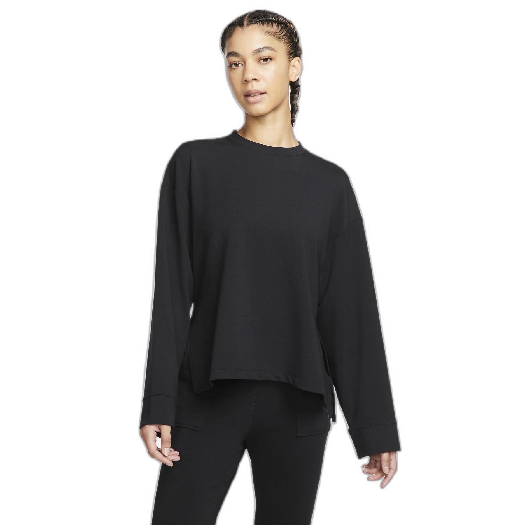 Sweatshirt round neck woman Nike Dri-Fit FLC