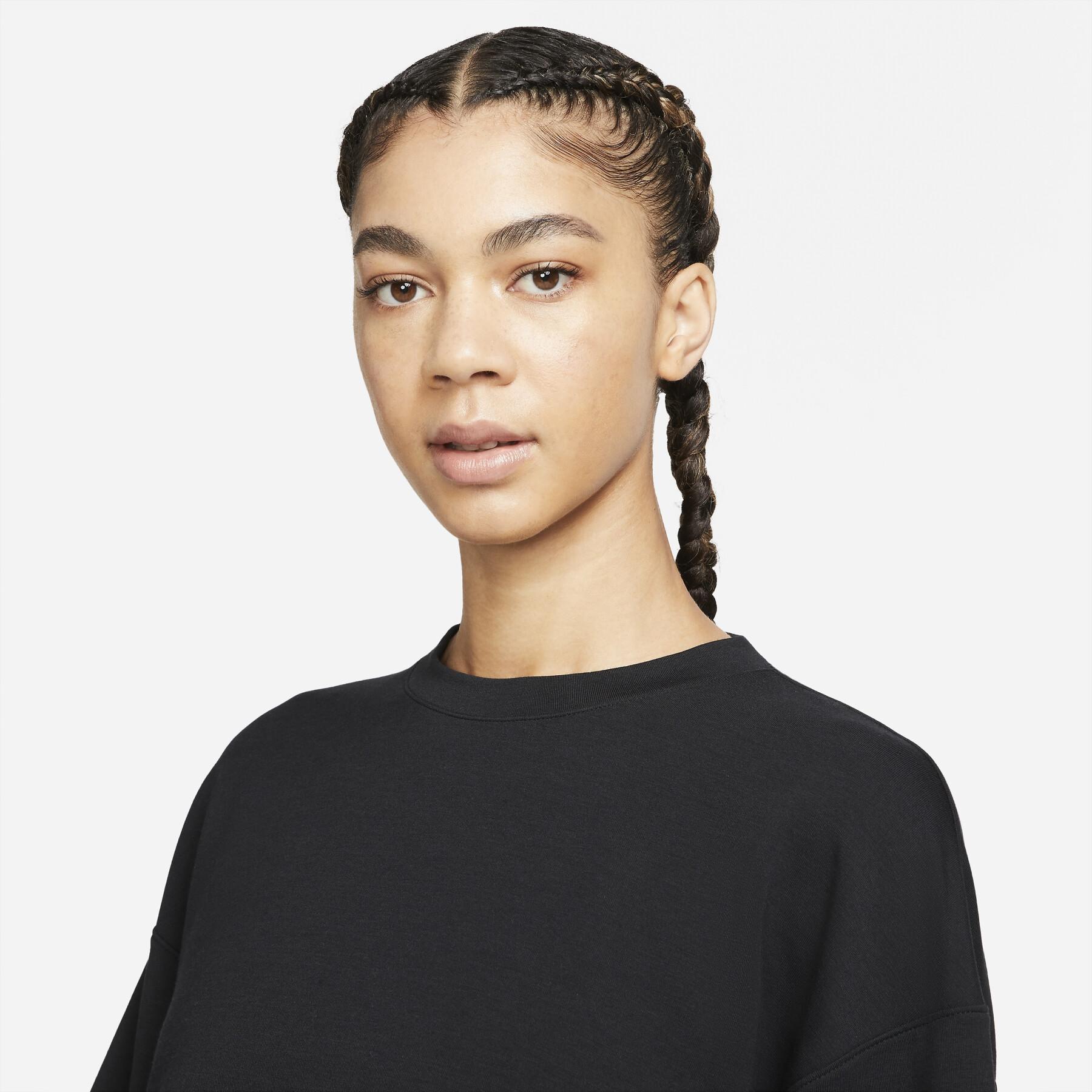 Sweatshirt round neck woman Nike Dri-Fit FLC