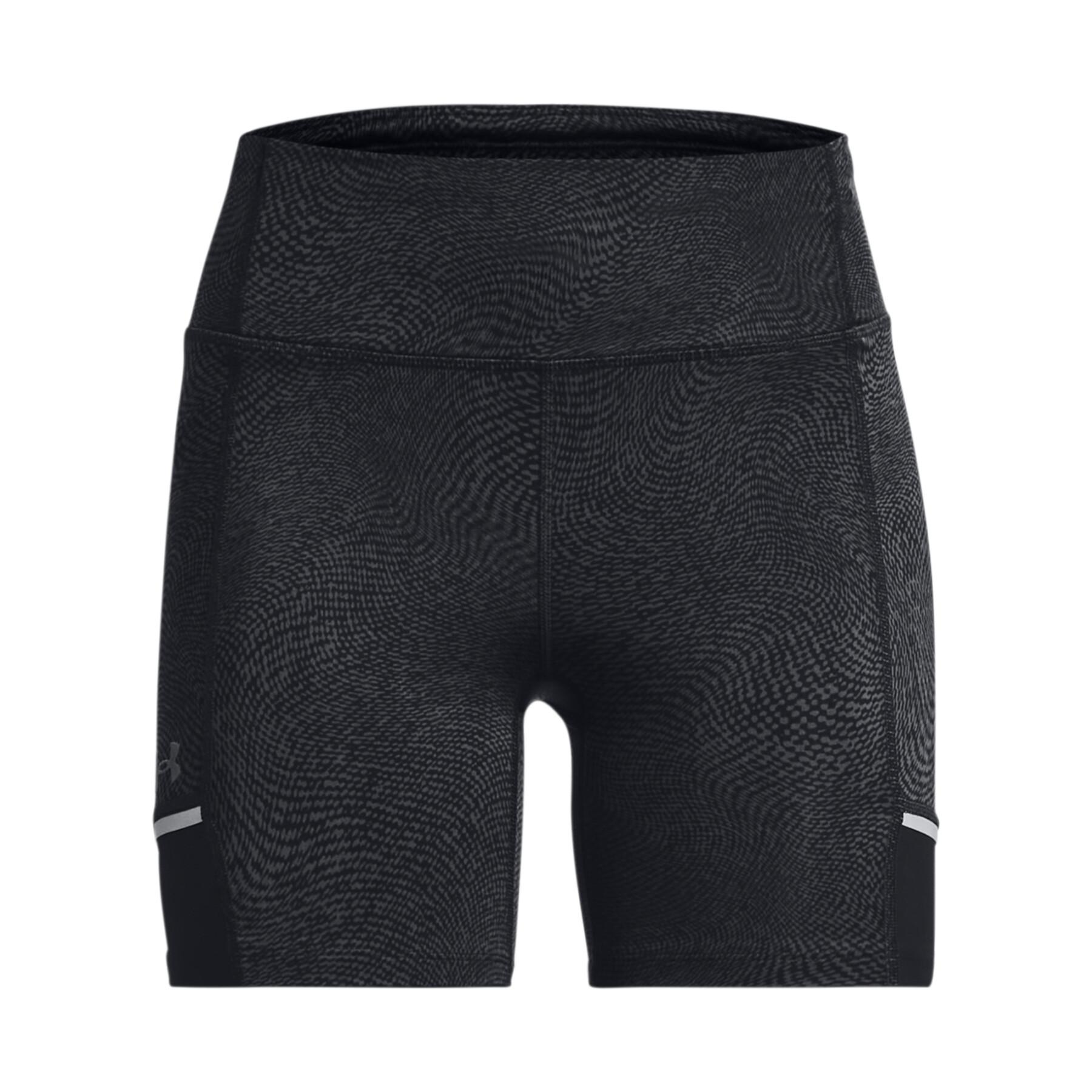 Under Armour Fly Fast 3.0 running tight shorts in black print