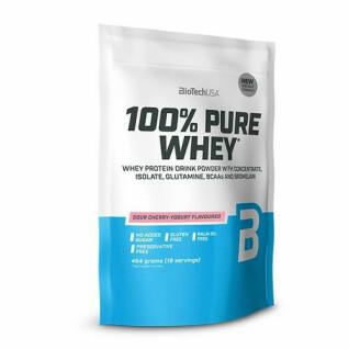 Lot of 10 bags of 100% pure whey protein Biotech USA - Cerise yaourt - 454g