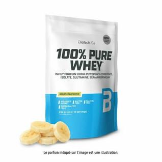 Lot of 10 bags of 100% pure whey protein Biotech USA - Banane - 454g