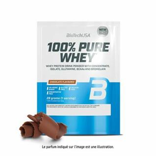 50 packets of 100% pure whey protein Biotech USA - Chocolate - 28g