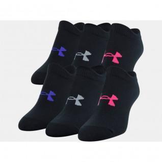 Pack of 6 pairs of girls' socks Under Armour Essential No Show