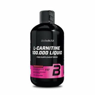 Bottles of liquid l-carnitine 100 000 Biotech USA - Cerise - 500ml