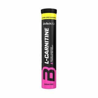 Lot of 12 tubes of effervescent l-carnitines 500 Biotech USA - Citron-lime - 20 comp