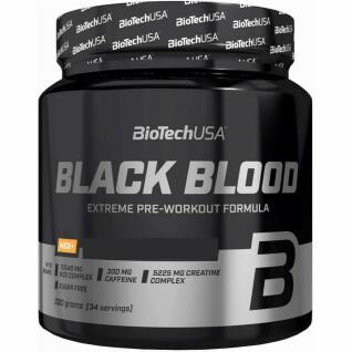 Pack of 10 jars of booster Biotech USA black blood nox + - Fruits tropicaux - 330g
