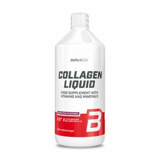 Collagen liquid vitamin jars Biotech USA - Fruits des bois - 1l